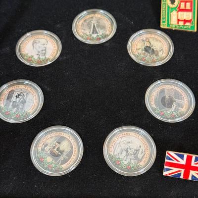 LOT 110L: Charles Dickens A Christmas Carol Coins, Postcards & Dickens Inn Souvenir Mugs