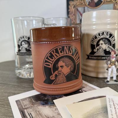 LOT 110L: Charles Dickens A Christmas Carol Coins, Postcards & Dickens Inn Souvenir Mugs