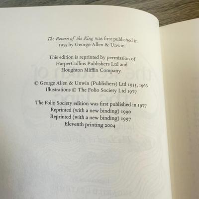 LOT 113L: 2004 Folio Society The Lord of the Rings by J. R. R. Tolkien Trilogy Book Set