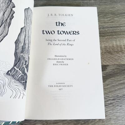 LOT 113L: 2004 Folio Society The Lord of the Rings by J. R. R. Tolkien Trilogy Book Set