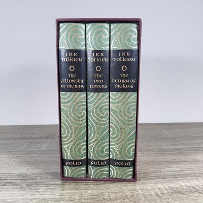 LOT 113L: 2004 Folio Society The Lord of the Rings by J. R. R. Tolkien Trilogy Book Set
