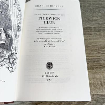 LOT 114L: Folio Society Charles Dickens Books - David Copperfield, Pickwick Papers & Great Expectations