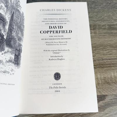 LOT 114L: Folio Society Charles Dickens Books - David Copperfield, Pickwick Papers & Great Expectations