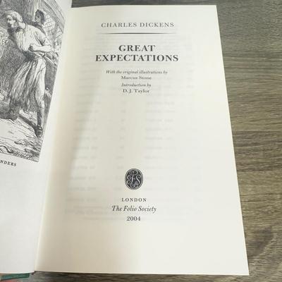 LOT 114L: Folio Society Charles Dickens Books - David Copperfield, Pickwick Papers & Great Expectations
