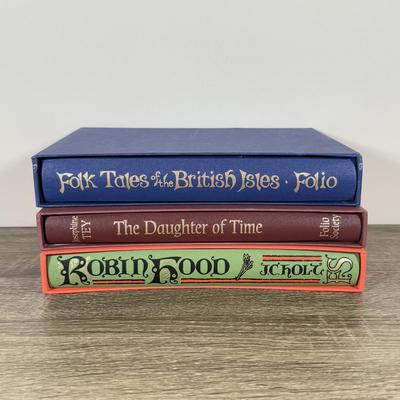LOT 115L: Folio Society Books - Folk Tales of the British Isles, The Daughter of Time & Robin Hood