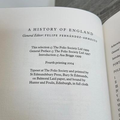 LOT 118L: Folio Society Books - A History of England, The Hundred Years War & The Monks of War