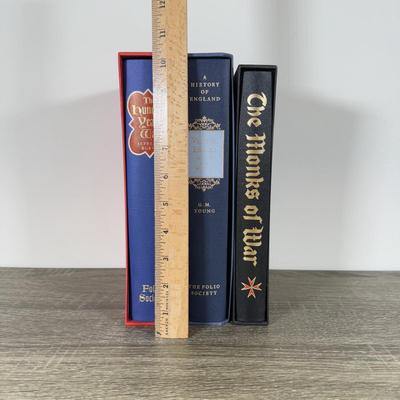 LOT 118L: Folio Society Books - A History of England, The Hundred Years War & The Monks of War