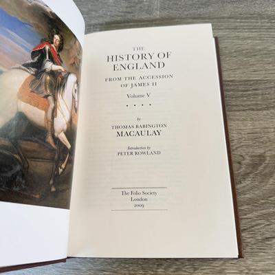 LOT 119L: Folio Society The History of England from the Accession of James II 5-Book Box Set