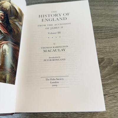 LOT 119L: Folio Society The History of England from the Accession of James II 5-Book Box Set
