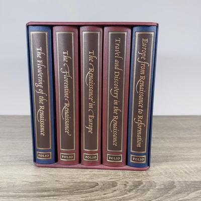 LOT 120L: Folio Society The Story of The Renaissance 5-Book Box Set