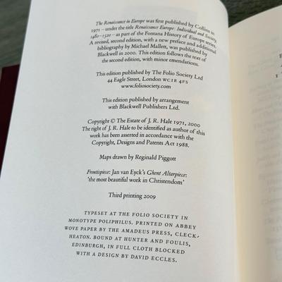 LOT 120L: Folio Society The Story of The Renaissance 5-Book Box Set