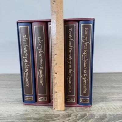 LOT 120L: Folio Society The Story of The Renaissance 5-Book Box Set