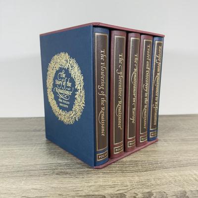 LOT 120L: Folio Society The Story of The Renaissance 5-Book Box Set