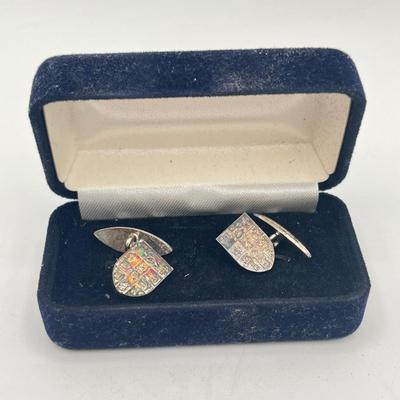 LOT 122J: Vintage Gold Plated Tiger’s Eye Ring, Sterling Cufflinks & More!