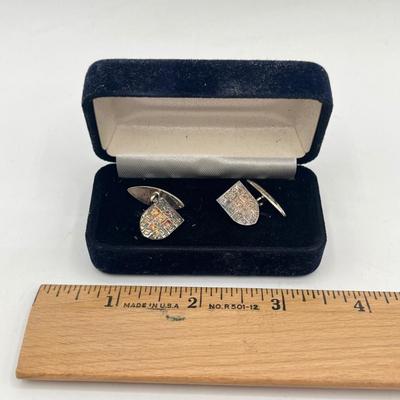 LOT 122J: Vintage Gold Plated Tiger’s Eye Ring, Sterling Cufflinks & More!