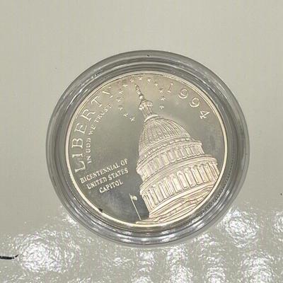 LOT 124J: US Capitol Commemorative Silver Dollar