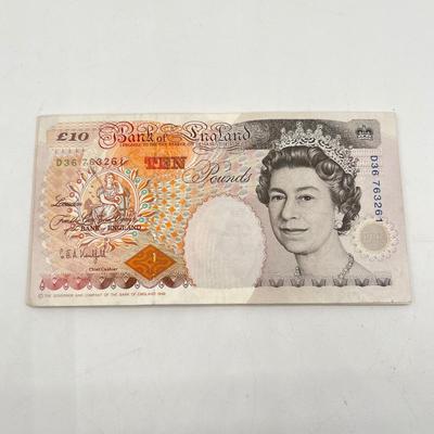 LOT 127J: British Paper Currency- 110 Pounds - Queen Elizabeth