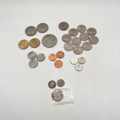 LOT 135J: Antique/Vintage and Newer US Coins - 1911 Silver Barber Dime & More!