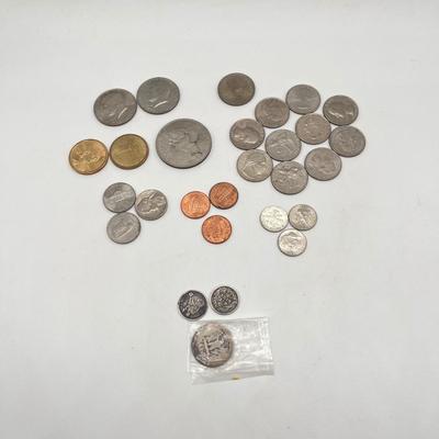 LOT 135J: Antique/Vintage and Newer US Coins - 1911 Silver Barber Dime & More!