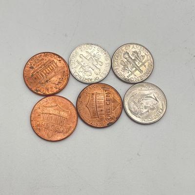 LOT 135J: Antique/Vintage and Newer US Coins - 1911 Silver Barber Dime & More!