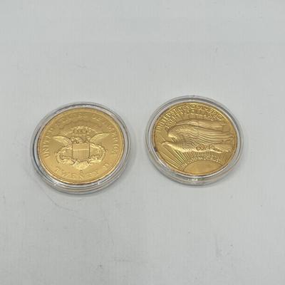 LOT 138J: Commemorative 1854 and 1933 Double Eagle Replicas