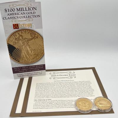 LOT 138J: Commemorative 1854 and 1933 Double Eagle Replicas