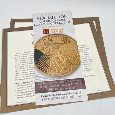 LOT 138J: Commemorative 1854 and 1933 Double Eagle Replicas