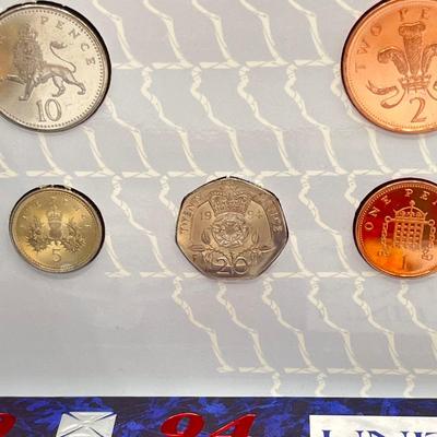 LOT 141J: Uncirculated United Kingdom Coins - 1994, 1995, 1996