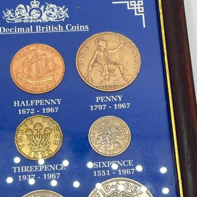 LOT 142: Framed British Coins & Other Coinage Collections!