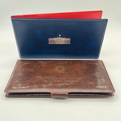 LOT 144J: 1989 Inauguration Commemorative Coin & First-Day Issue 2 Dollar Bill