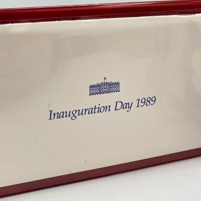 LOT 144J: 1989 Inauguration Commemorative Coin & First-Day Issue 2 Dollar Bill