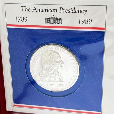 LOT 144J: 1989 Inauguration Commemorative Coin & First-Day Issue 2 Dollar Bill