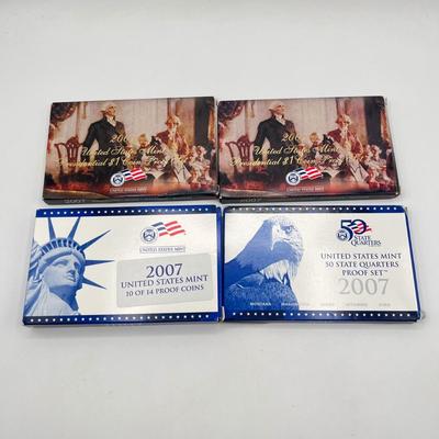 LOT 146J: 2007 Various Mint Proof Coin Sets - Presidential Coins, Quarters & More!