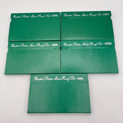 LOT 147J: United States Mint Proof Sets - ‘94 to ‘98