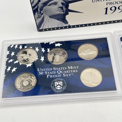 LOT 149J: Five United States Mint Proof Coin Sets