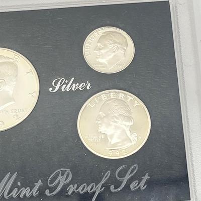 LOT 152J: 1992 United States Mint Silver Proof Set
