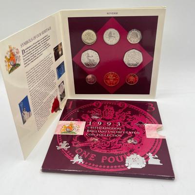 LOT 159J: British Uncirculated Coin Sets - 1993, 1996, 1996