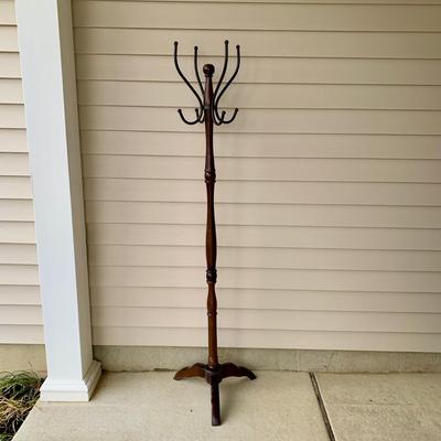 LOT 161 G: Aspen Skies Stand Alone Laptop Desk & Wooden Coat Rack