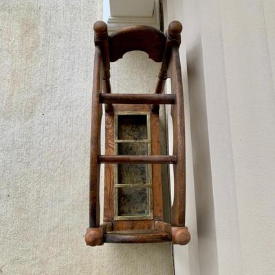 LOT 162 G: Wooden Coat Rack, Oak Umbrella Stand, & Collection of Walking Sticks & Canes (Wood & Aluminum)