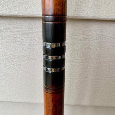 LOT 162 G: Wooden Coat Rack, Oak Umbrella Stand, & Collection of Walking Sticks & Canes (Wood & Aluminum)