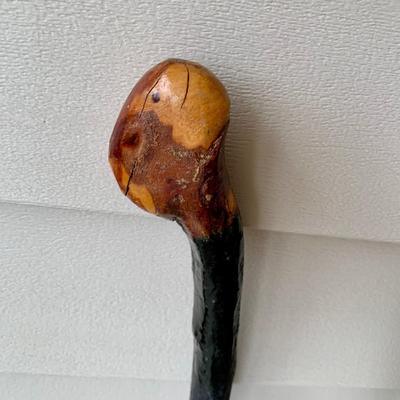 LOT 162 G: Wooden Coat Rack, Oak Umbrella Stand, & Collection of Walking Sticks & Canes (Wood & Aluminum)