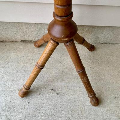 LOT 162 G: Wooden Coat Rack, Oak Umbrella Stand, & Collection of Walking Sticks & Canes (Wood & Aluminum)