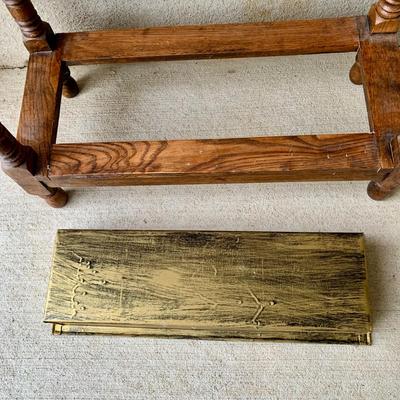 LOT 162 G: Wooden Coat Rack, Oak Umbrella Stand, & Collection of Walking Sticks & Canes (Wood & Aluminum)