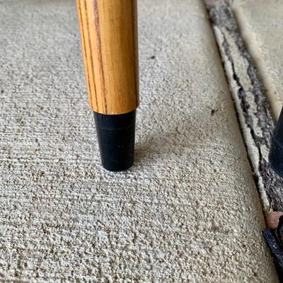 LOT 162 G: Wooden Coat Rack, Oak Umbrella Stand, & Collection of Walking Sticks & Canes (Wood & Aluminum)