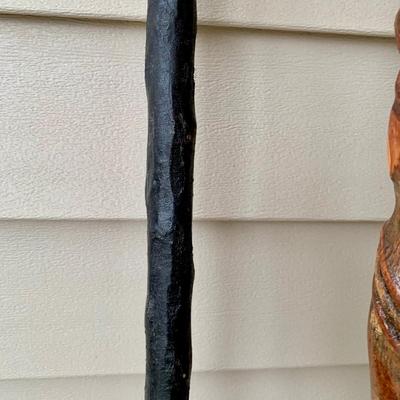 LOT 162 G: Wooden Coat Rack, Oak Umbrella Stand, & Collection of Walking Sticks & Canes (Wood & Aluminum)