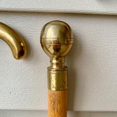 LOT 163 B: Brass Handle Walking Canes