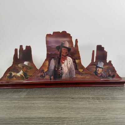 LOT 164B: John Wayne Bradford Exchange - An American Hero Illuminated Statement Edition A0574, American Legend 1st Issue A7344, Silver...