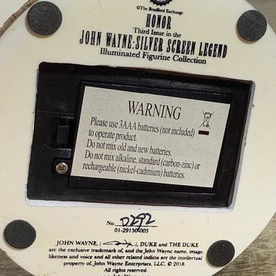 LOT 164B: John Wayne Bradford Exchange - An American Hero Illuminated Statement Edition A0574, American Legend 1st Issue A7344, Silver...