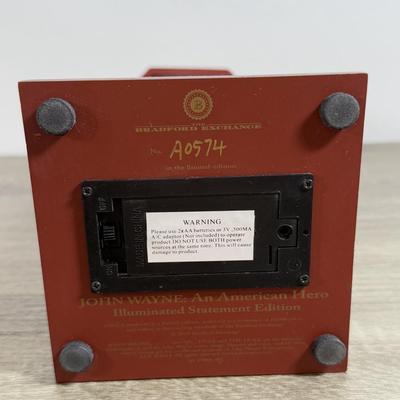 LOT 164B: John Wayne Bradford Exchange - An American Hero Illuminated Statement Edition A0574, American Legend 1st Issue A7344, Silver...