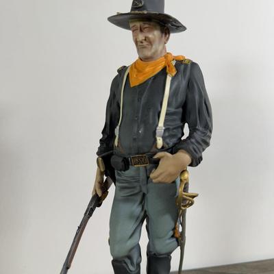 LOT 166L: Hand Numbered John Wayne Statues - The Duke #325/1200 & Collector's Showcase #231/500